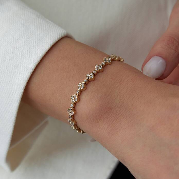 Mini Sıralı Çiçek Bileklik - 2