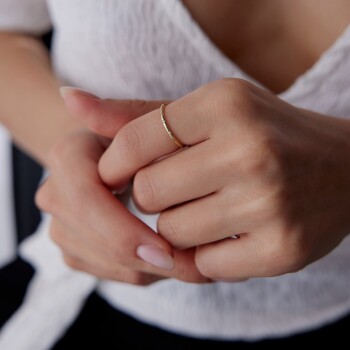 Mini Taşlı Band Yüzük - Alen (1)