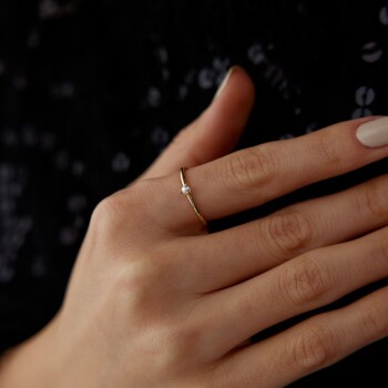 Mini Tek İnci Yüzük - 2