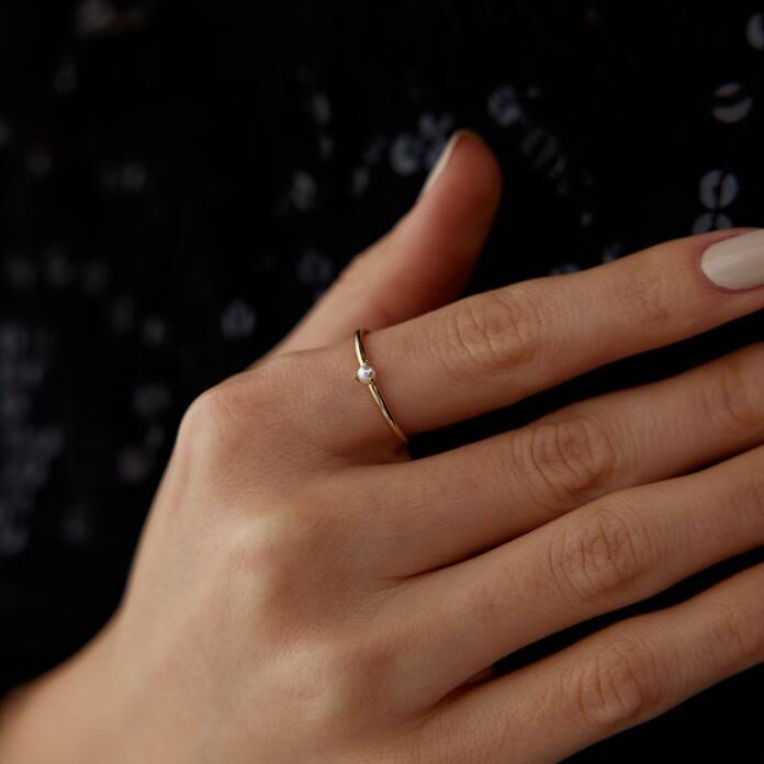 Mini Tek İnci Yüzük - 2