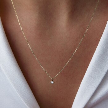 Mini Tektaş Kolye - Alen