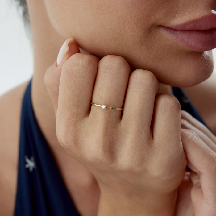 Mini Tektaş Yüzük - RİTİM