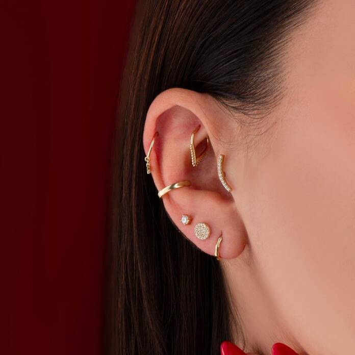 Mini Toplu Damla Helix Piercing - 2