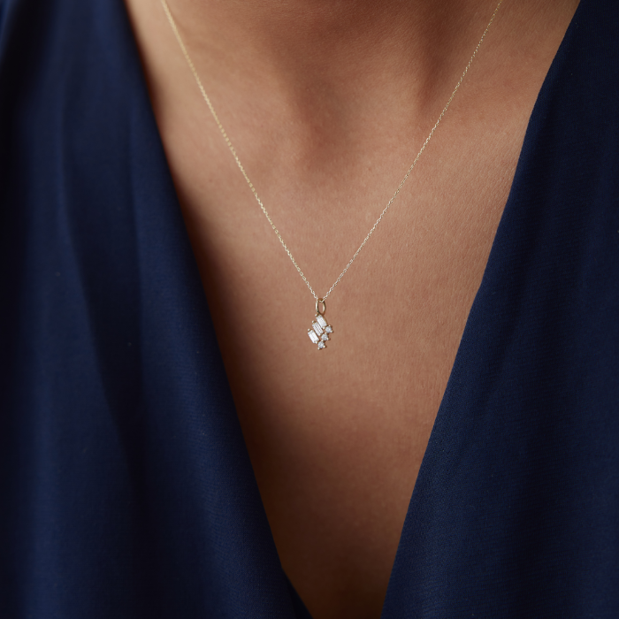 Mini Üçlü Baget Kolye - Alen