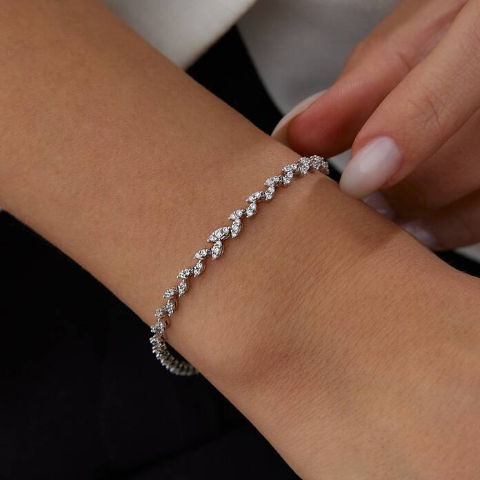 Mini Yaprak Taşlı Bileklik - 1