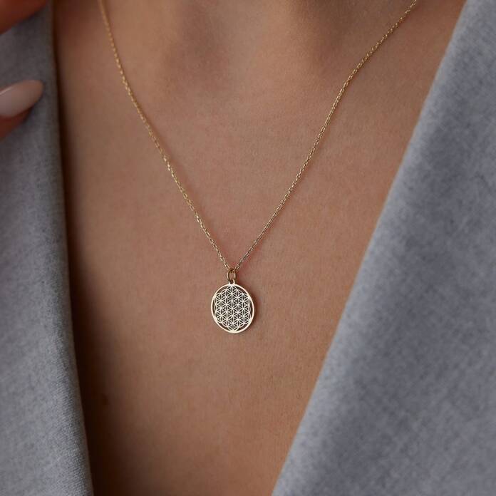 Mini Yaşam Çiçeği Kolye - 2