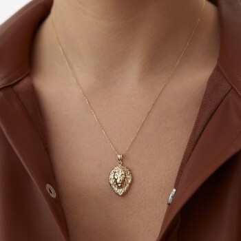 Minimal Aslan Kolye - Ador