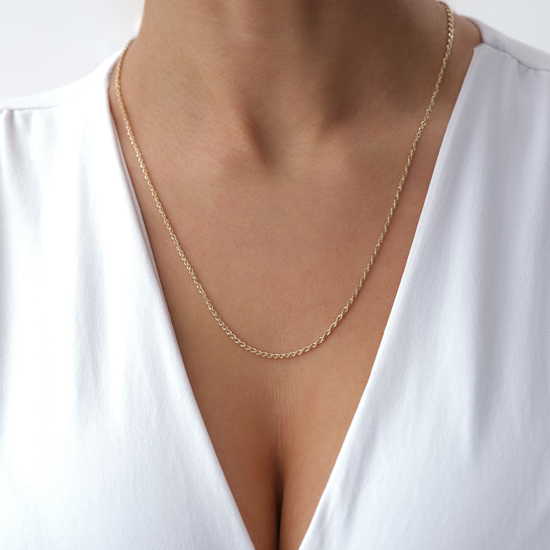 Minimal Halat Model Zincir Altın Kolye - 1