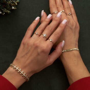 Minimal Kalp Figürlü Taşlı Yüzük - Mazi (1)