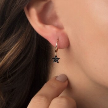 Minimal Sallantılı Yıldız Küpe - CNR