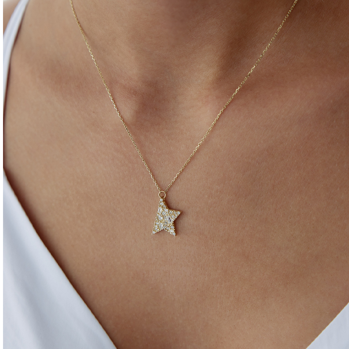 Mix Taşlı Yıldız Kolye - Alen (1)