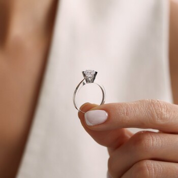 Modern Altı Tırnak Tektaş Yüzük - Oragold Orhan (1)