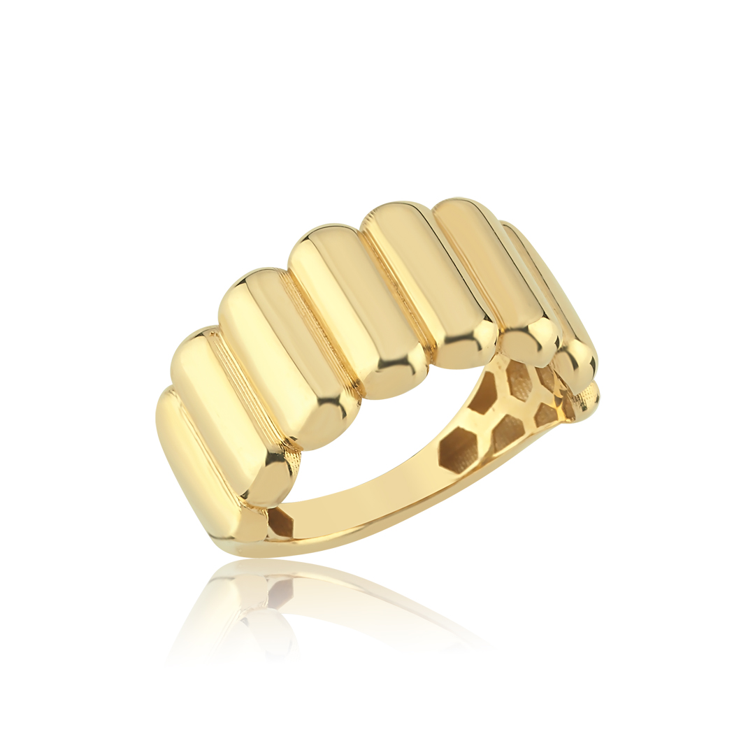 Modern Bombeli Taşsız Yüzük - 1