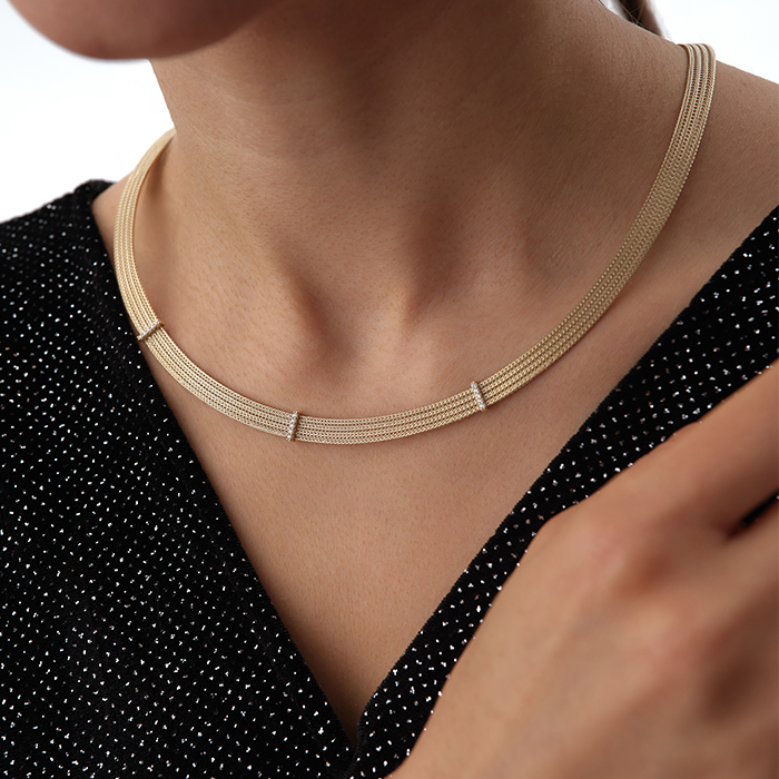 Taşlı Mesh Altın Set - Koçak (1)