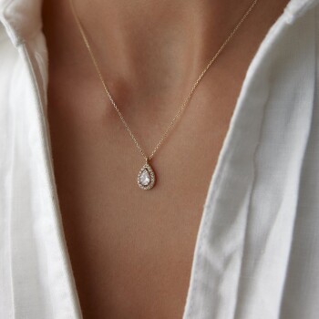 Moonlit Drop Damla Baget Kolye - Özçelik (1)