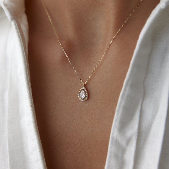 Moonlit Drop Damla Baget Kolye - Özçelik