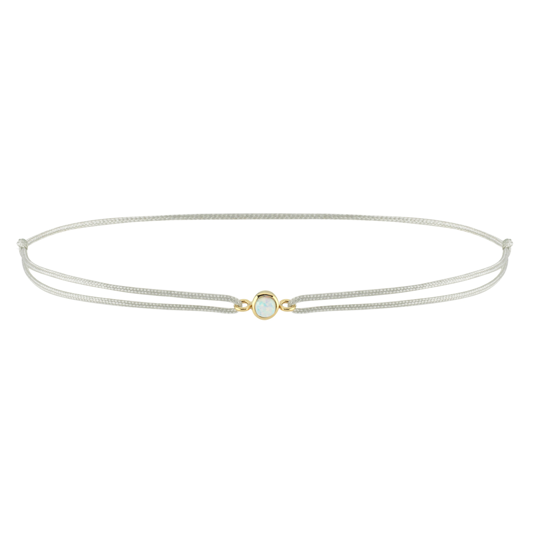 Moonstone Doğum Taşı İpli Bileklik - 1