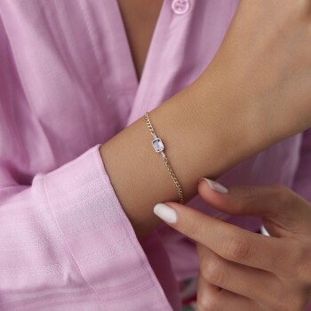 Mor Baget Taşlı Gurmet Bileklik - 3