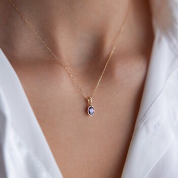 Nancy Renkli Taşlı Kolye - 3