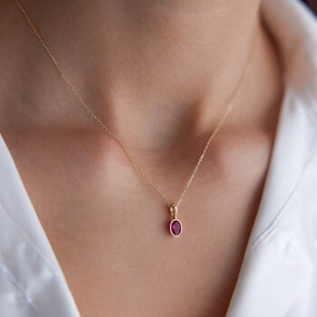 Nancy Renkli Taşlı Kolye - 4