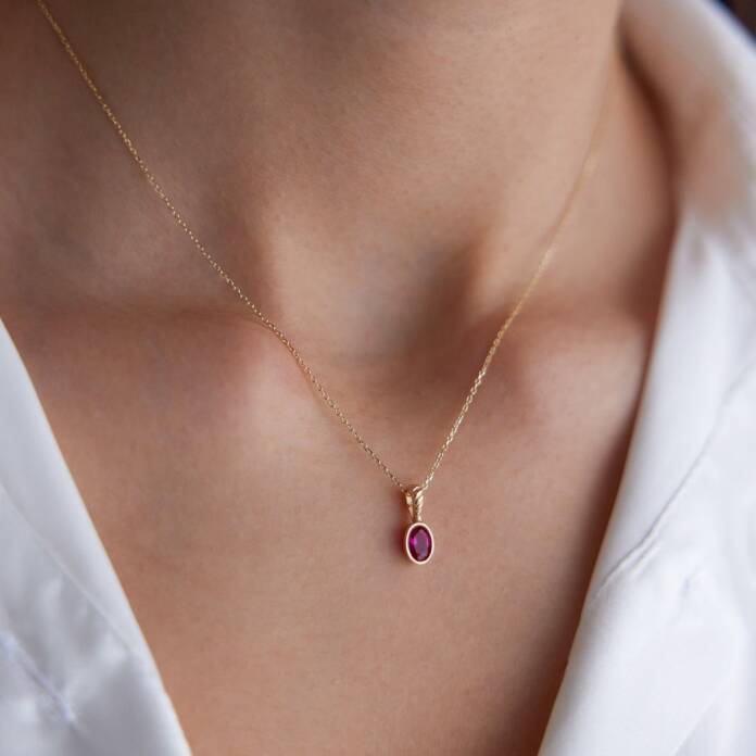 Nancy Renkli Taşlı Kolye - 4