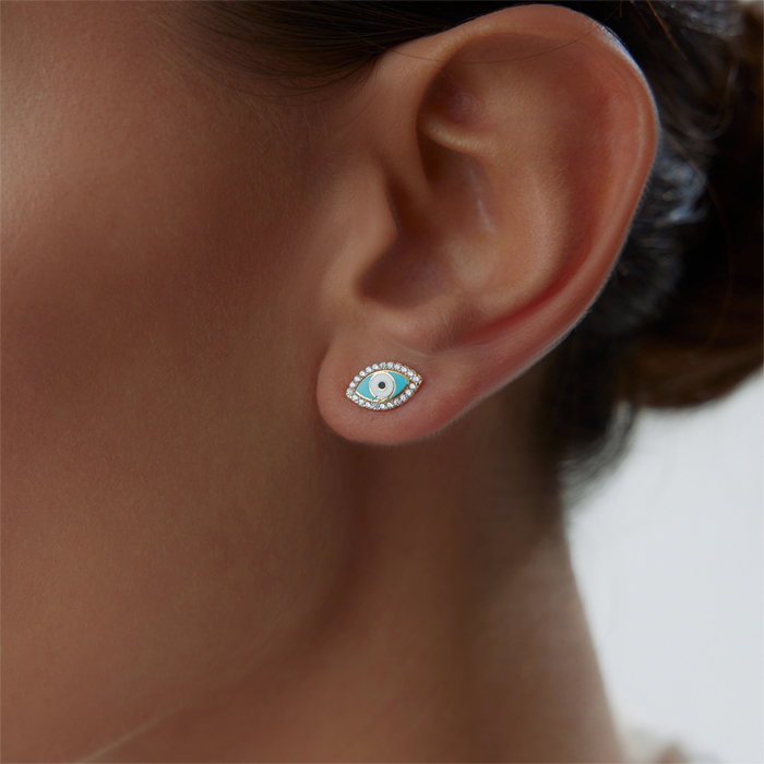 Nazar Taşlı Küpe - Rayna