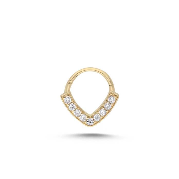 Neck Taşlı Helix Piercing - 1