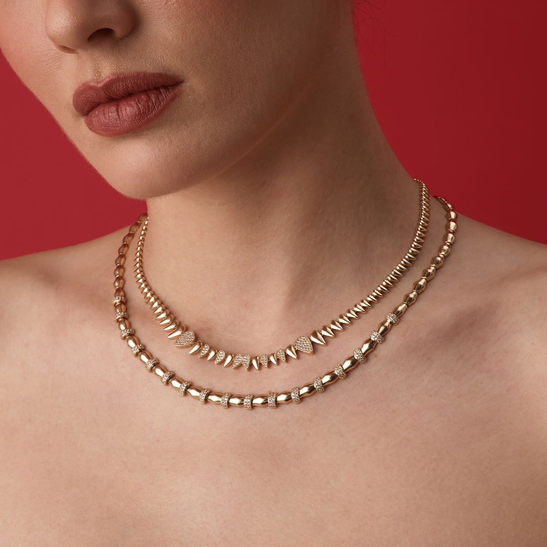 Nova Taşlı Altın Kolye - 1