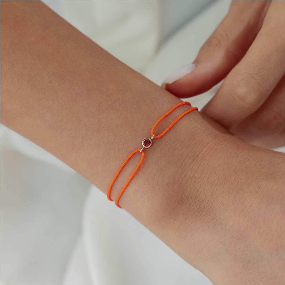 Oğlak Burcu Garnet İpli Bileklik - 1