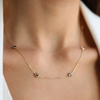 Oil Taşlı Kolye - Cemart