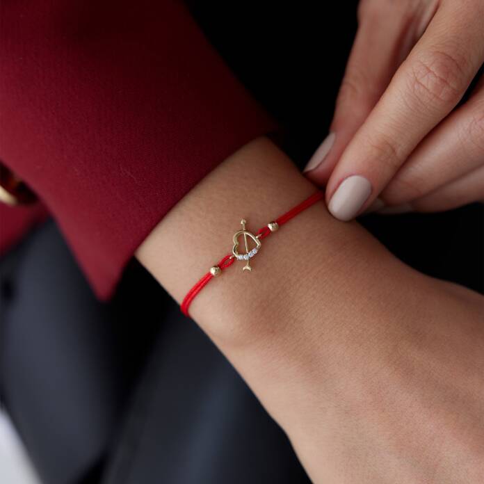 Ok İpli Kalp Bileklik - 1