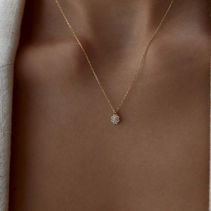 Oktagon Multi Stone Kolye - Alen (1)