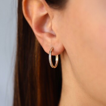 Oluklu Medium Tamtur Küpe - Nüans (1)