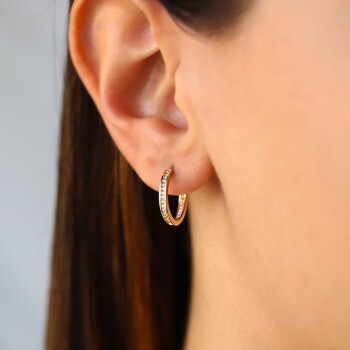 Oluklu Small Tamtur Küpe - Nüans (1)