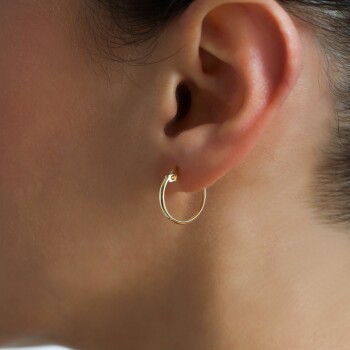 Oluklu X Small Halka Küpe - Koçak