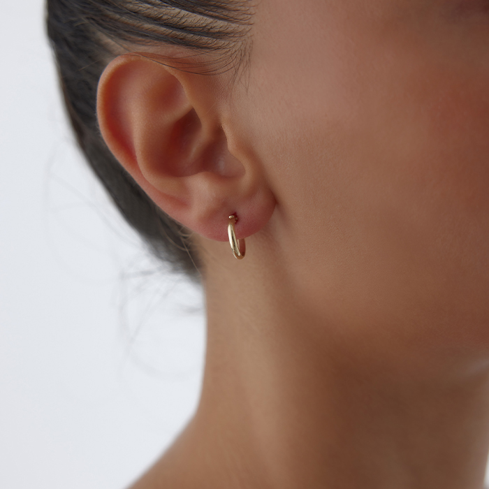 Oluklu XX Mini Halka Küpe - Koçak (1)