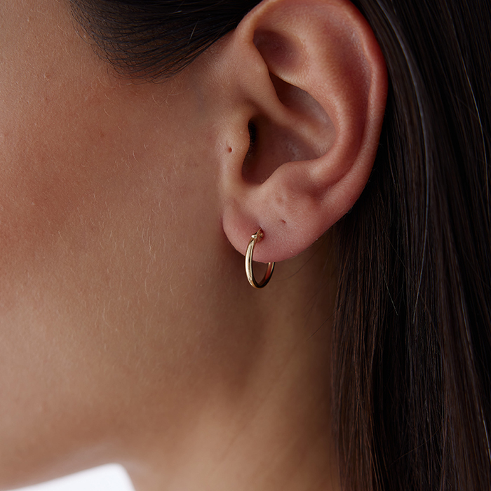 Oluklu XX Mini Halka Küpe - Koçak