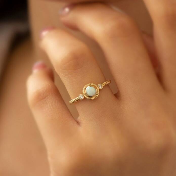 Opal Ay Taşı Yüzük - 1