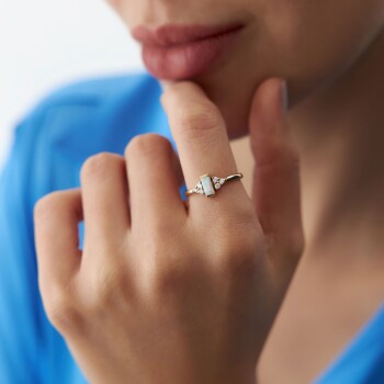 Opal Baget Yüzük - Rayna