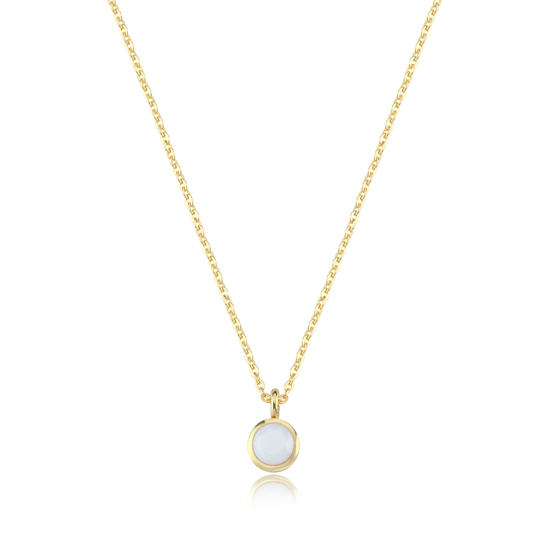 Opal Doğum Taşı Kolye - 1