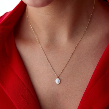 Opal Taşlı Kolye - 1