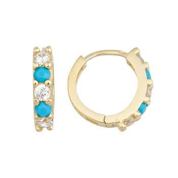 Opal ve Parlak Taş Çocuk Küpesi - Melike