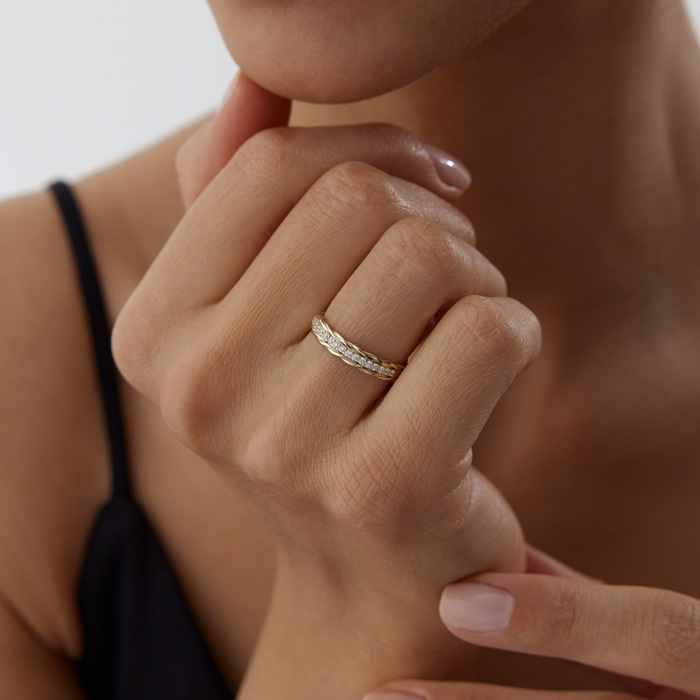 Orle Sıra Taşlı Yüzük - 1