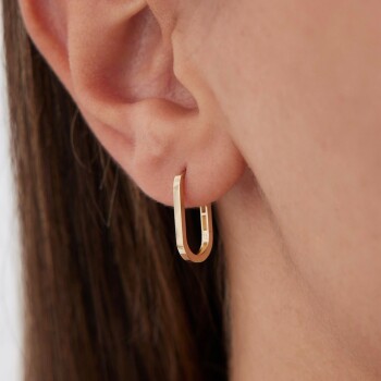 Oval Ataç Küpe - Tuana