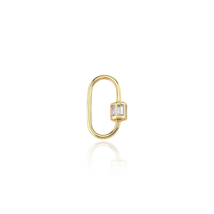 Oval Ataç Mini Baget Charm Kilidi - 1