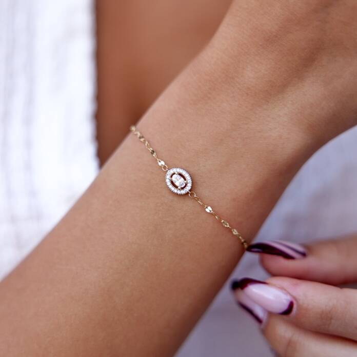 Oval Baget Boomerang Bileklik - 1