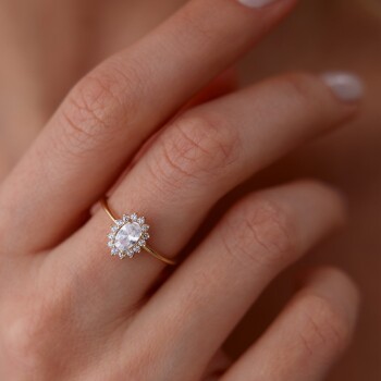 Oval Baget Yüzük - Cemart (1)