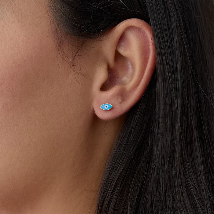 Oval Eye Nazar Küpe - Rayna