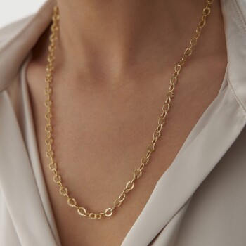 Oval İşlemeli Ataç Zincir - 3