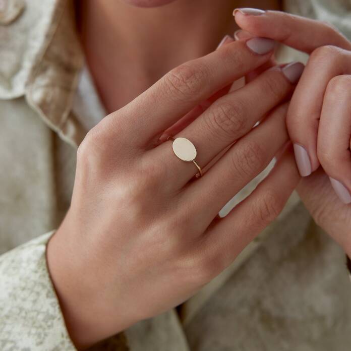 Oval Plaka Yüzük - 2